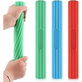 3 Pcs Flex Resistance Bars Set, Physical Therapy Hand Grip Strength Trainer | Non‑Slip TPR Exercise Bar for Tennis &amp; Golfers Elbow Tendonitis, Wrist &amp; Forearm Pain Relief, Light Green Blue Orange