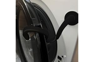 QUMOX Magnetic Front Load Washer Door Prop, Flexible Black Washing Machine Door Holder, Keeps Washer Door Open, Fits Most Washing Machines