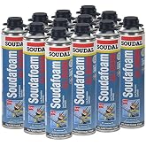 Soudal All Season Window &amp; Door Pro Gun Foam, 24oz, Full Case of 12