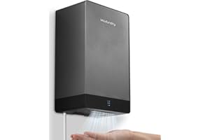Modundry Compact Hand Dryer for Bathrooms Commercial, Automatic High Speed Warm Wind Hand Dryer,Low Noise,Electric Hand Dryer for Home Restrooms,Easy Installation,Dark Grey