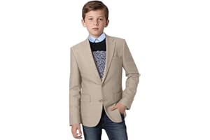 YAVAKOOR Tweed Herringbone Boys Blazer Classic Jacket for Boy Casual Jacket Formal Tweed Patterned Sport Coat