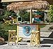Margaritaville Indoor/Outdoor Wood Bar Stool, Nautical Compass