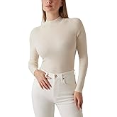 GUESS Womens Eco Long Sleeve Mock Neck Julia Seamless Sweater