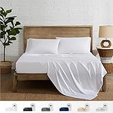 Coldest 100% Organic Viscose Derived from Bamboo Sheets, Luxury Ultra Soft & Cooling, Deep Pocket, Double Stitching - Ideal for Hot Sleepers - Queen Size 5 Pieces Set