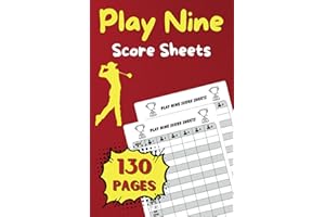 Play Nine Score Sheets: Play Nine Card Game, 130 pages, Medium Size 6 x 9 inches for scorekeeping