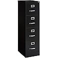 Lorell 4-Drawer Vertical File, 15 by 22 by 52, Black