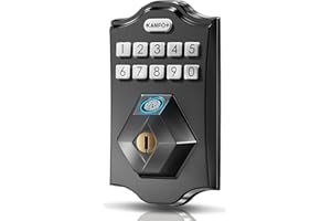 KANFOX KS2 Fingerprint Door Lock, Keyless Entry Deadbolt with Keypad, Smart Locks for Front Door, Auto Lock,Easy Installation,Matte Black