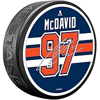 Edmonton Oilers Puck | Connor McDavid with Replica Signature
