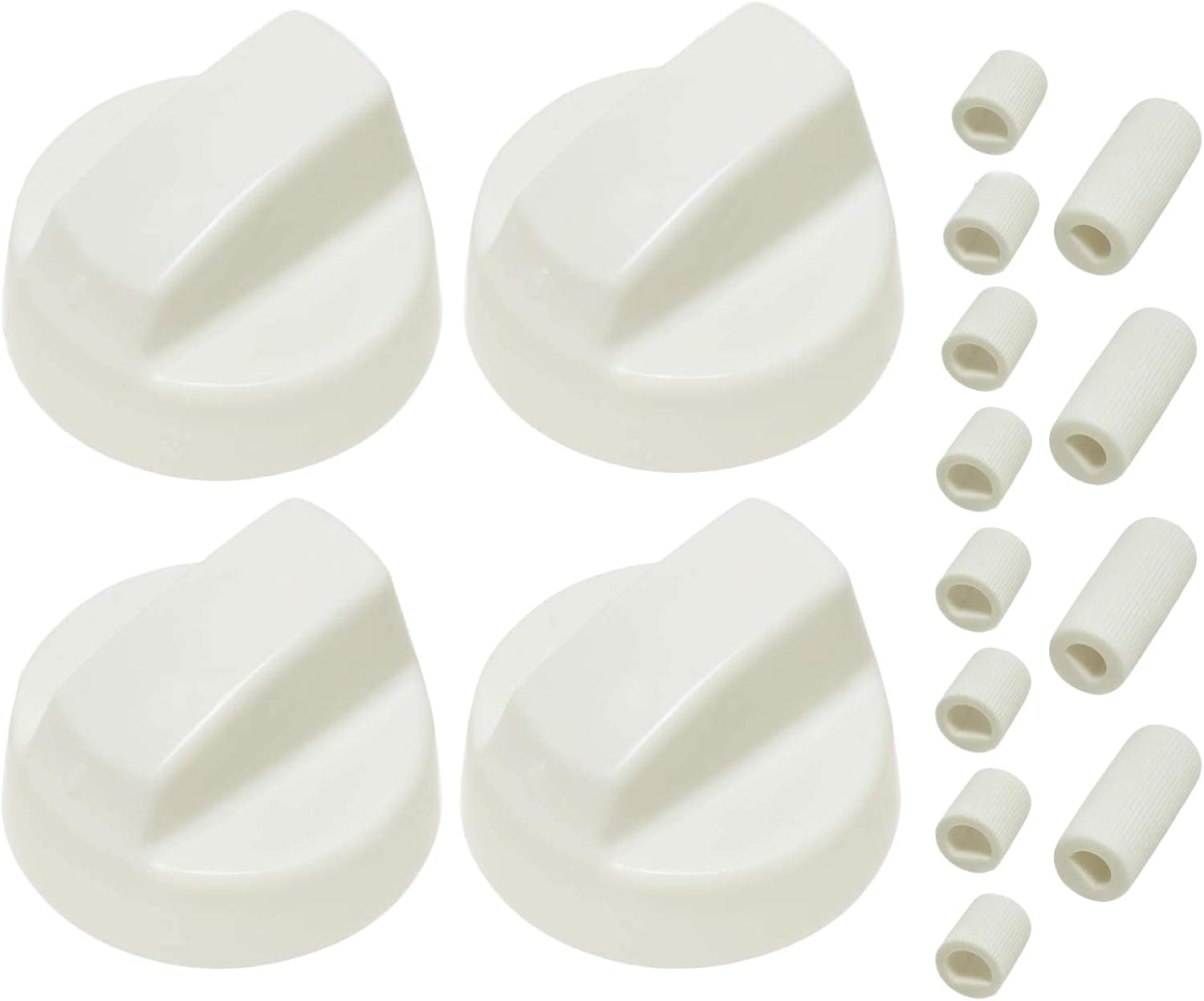 4Pack of Universal White Stove/Oven Control Knobs with 12 Adapters by PartsBroz Amazon.ca