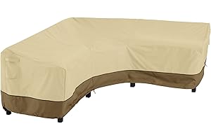 Classic Accessories 55-882-011501-RT Veranda Patio V-Shaped Sectional Sofa Cover, Large, Pebble/Bark/Earth, Patio Furniture Covers