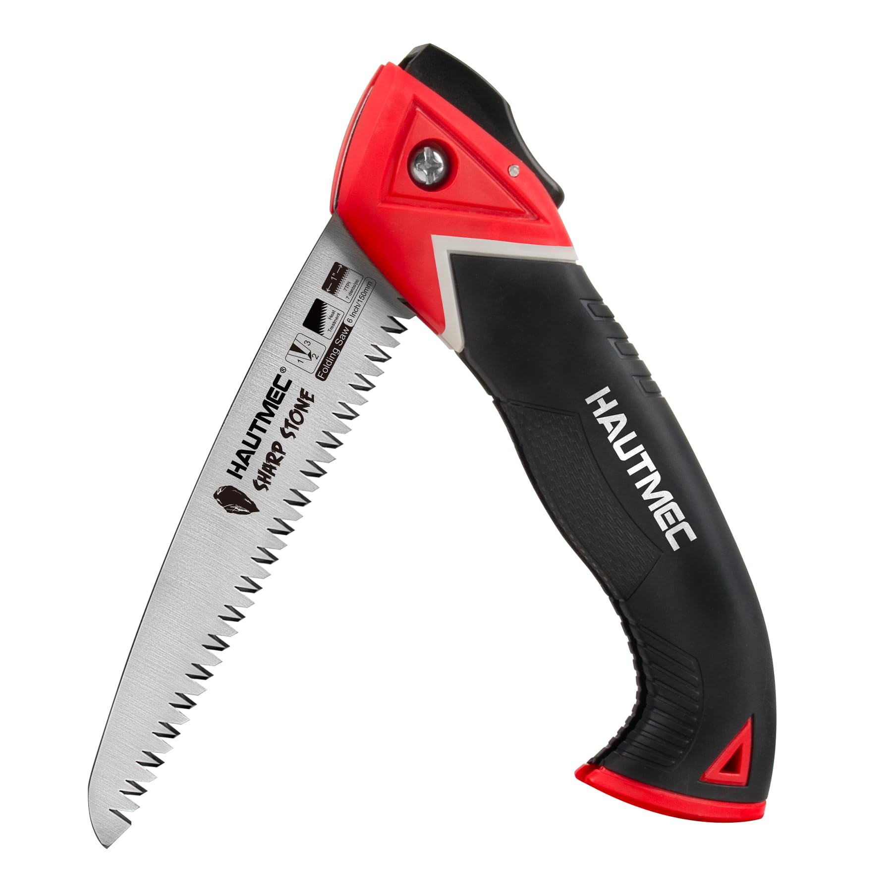 HAUTMEC 6 Inch/150 mm Folding Pruning Saw, Sk5 with Gullets for Swift Chip, Professional Garden Serie Pruning Handsaw, HT0303-UK