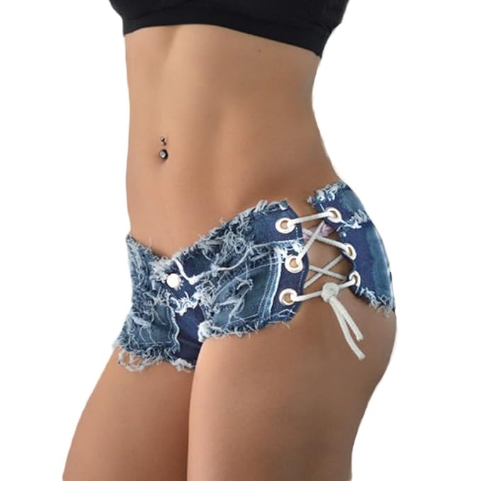 DELEY Frauen Mädchen Quaste Verband Party Nacht Club Ausgefranste Seil String Jeans Shorts Hotpants