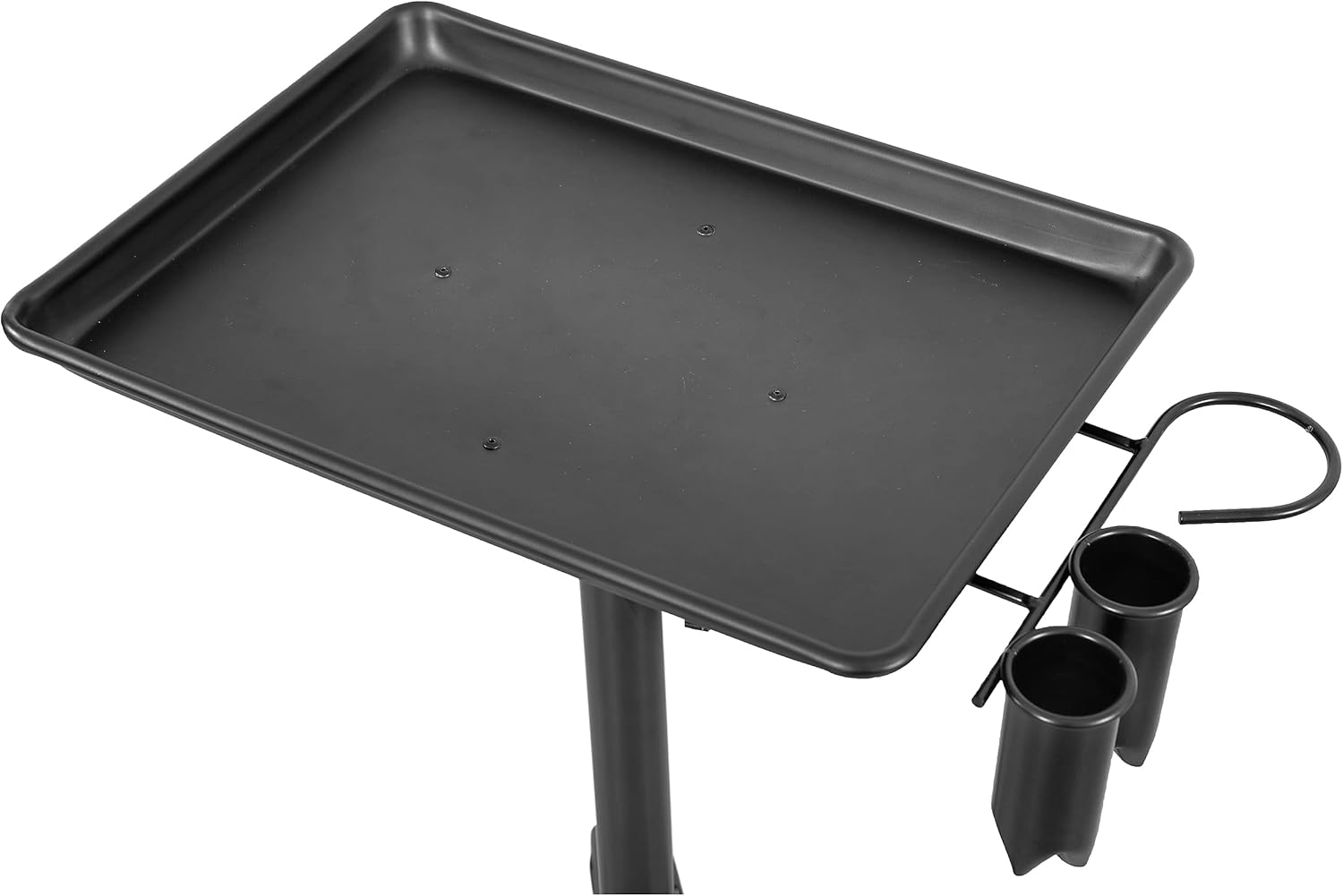 Salon Tray Premium Aluminum Trolley Tattoo Rolling Tray Station Hair Color Beauty SPA Service Cart(Black): Kitchen & Dining