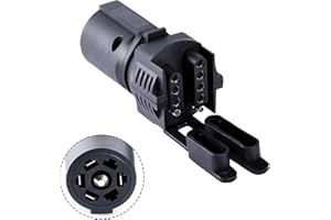 Super repairman 7 Pin Round to 4 Pin 5 Pin Flat Blade Trailer RV Boat Adapter Plug