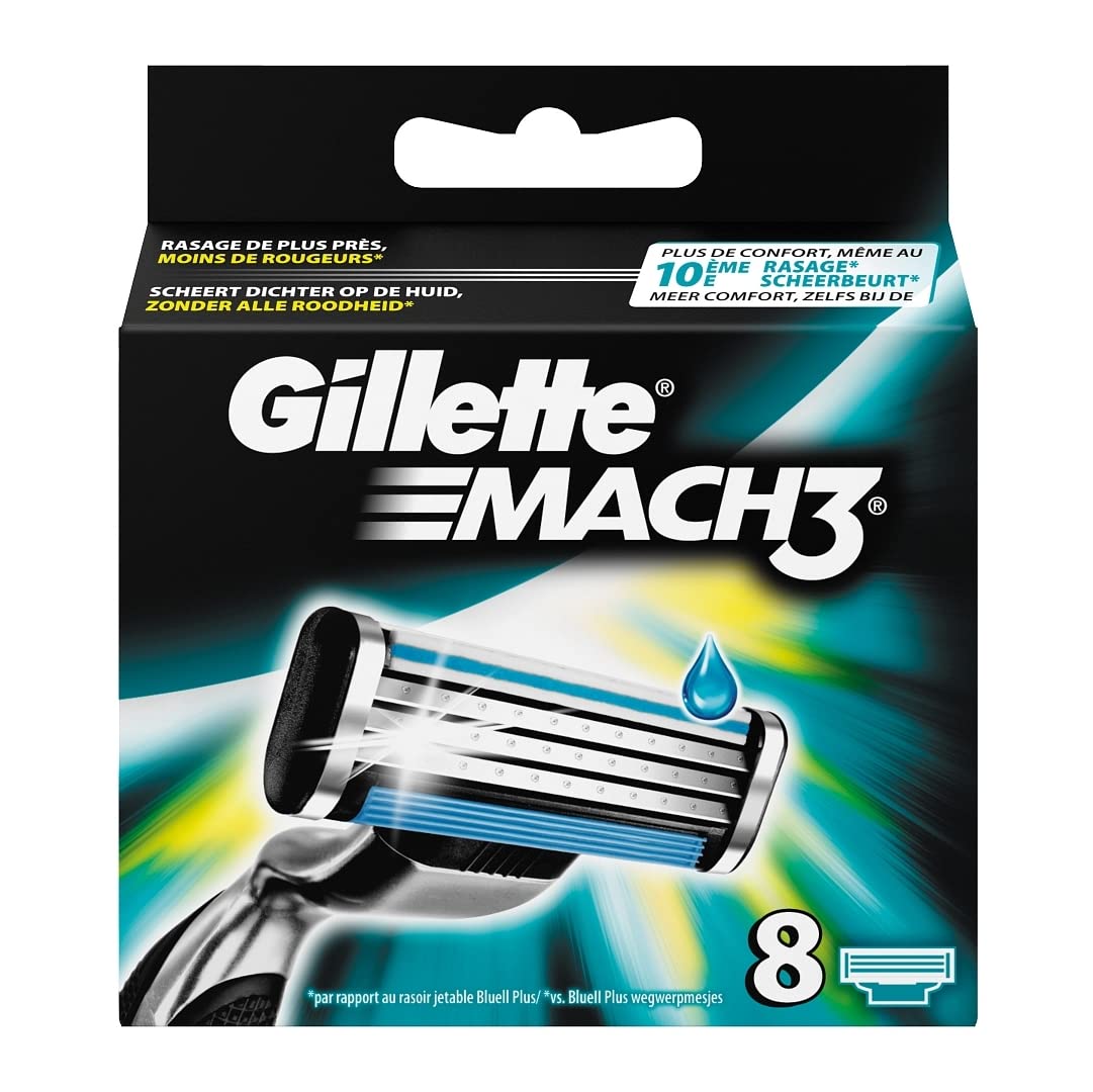 Gillette razor blades Mach3, for men, 8 pieces, XL
