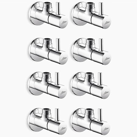 ALTON ALT2025, Brass Angle Valve With Wall Flange, Chrome (8 Pec. Set)
