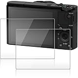 Screen Protector Compatible Sony Sony RX100VI RX100III RX100II RX100 IV V RX100VI(2018RX 1R Camera), AFUNTA 2 Pack Anti-scrach Tempered Optical Glass