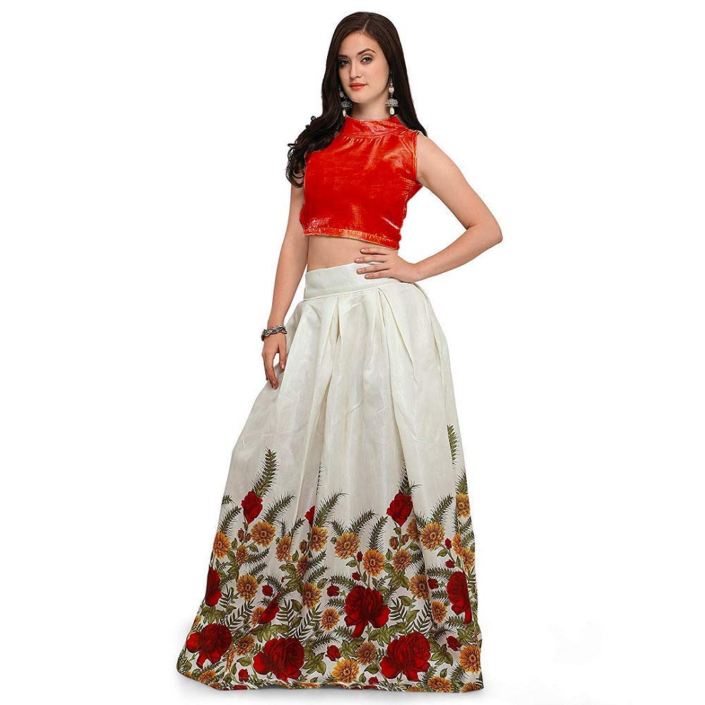 d fashion gallery's women's bangalori satin long skirt gown and top