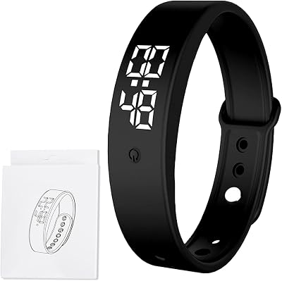 Cncedi Silent Vibrating Alarm Wristband 6 Alarms Temperature IP57
