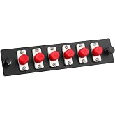 Duogalia 6 Simplex SC/UPC-FC/UPC Fiber Patch Panel with Simplex Singlemode Metal SC-FC Adapters, 6 Fiber Ports
