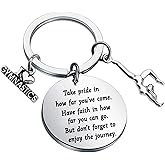 FUSTMW Gymnast Gift Gymnastics Keychain Inspirational Gifts Gymnast Jewelry Gymnastics Class Gift Birthday Jewelry for Teens