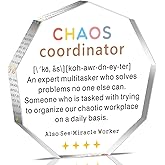 Chaos Coordinator Gifts For Coworkers Social Worker Thank You Gift For Office Staff Motivational Desk Decoration Administrative Assistant Gift For Boss Inspirational Gifts Office Cubicle Decor