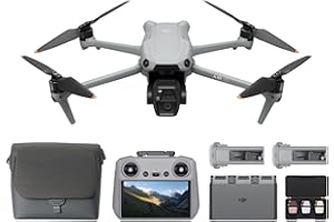 DJI Air 3S Fly More Combo (RC 2 Screen Remote Controller), Drone with 1" CMOS Wide-Angle & Medium Tele Camera for Adults, 4K/60fps, Omnidirectional Sensing & 3 Batteries for Extended Flight Time