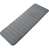 uxcell Memory Foam Bath Mat, Absorbent Runner Kitchen Rug, Soft and Comfortable Runner Floor Mat for Kitchen Bathroom Floors 16" x 47", Dark Grey