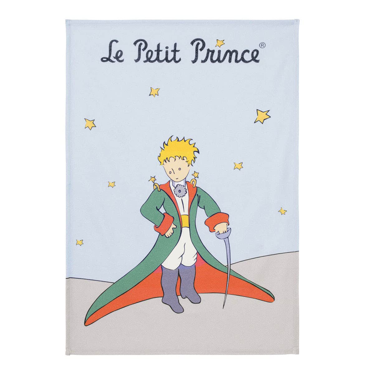 Coucke Little Prince Cape Design Digital Printed Cotton Tea Towel 20" x 30" Blue 100% Cotton
