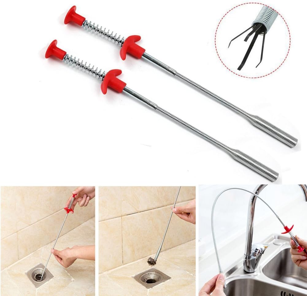 Daixers 2PCS Hair Drain Clog Remover Drain Relief Tool for Drain Cleaning,24.4Inch Amazon.ca