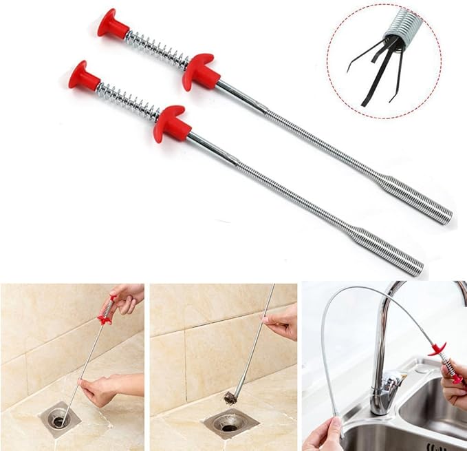 Daixers 2PCS Hair Drain Clog Remover Drain Relief Tool for Drain