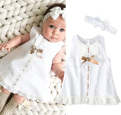 newborn white dress