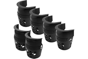 Plastic Billiard Table Pockets Replacement Set - 6 Piece Pool Table Corner and Side Pockets with Hexagonal Design for America