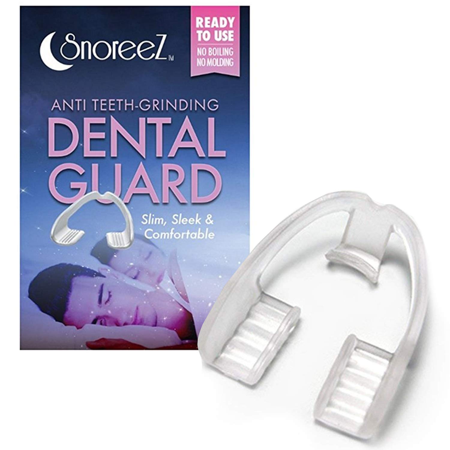 Anti Teeth-Grinding Dental Guard-Ready to use-No Boiling or Molding, Slim, Sleek and Comfortable Works for Upper and Lower Jaw, relieves pain and corrects TMJ and Bruxism : Beauty