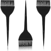 Hair Dye Brush, 3 Pcs Hair Color Brush, Professional Color Brushes for HairStylist Reusable Color-Tint Applicator for Women Men Salon Use Home DIY Dyeing (Black)