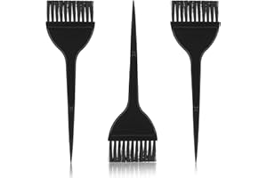 STYQUENZER Hair Dye Brush, 3 Pcs Hair Color Brush, Professional Color Brushes for HairStylist Reusable Color-Tint Applicator for Women Men Salon Use Home DIY Dyeing (Black)