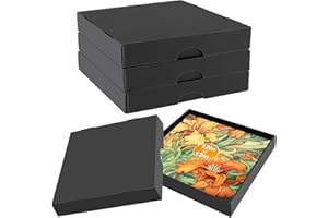 AOPULE 4 Pack 12x12in Photo Storage Box, Cardboard Photo Boxes Scrapbook Paper Storage Boxes Craft Storage with Lids Photo Or