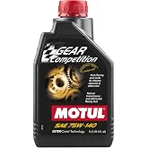 Motul Gear Competition 75W-140 Synthetic Gear Oil &ndash; Ester Core&reg; Racing Formula, Limited Slip (LS) Differential &amp; Manual Transmission Fluid, Extreme Pressure Protection, 1 Liter