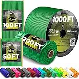 TECEUM Paracord Type III 550 Green – 50 ft