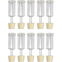 (10 Pack) Three-Piece Airlock and Drilled #6 Stopper Fermentation Beer Making Wine Making Kombucha Fits Gallon Jugs