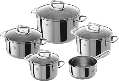 ZWILLING Quadro Cookware Set 5-Piece, Induction, Stainless Steel