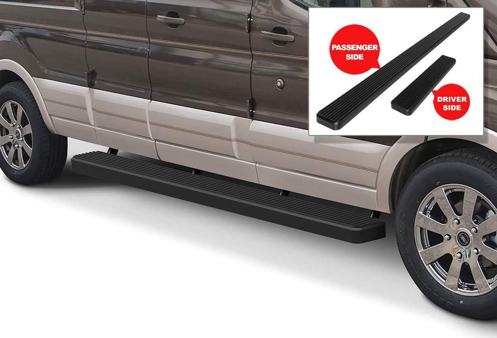 APS iBoard Running Boards 6 inches Matte Black Custom Fit