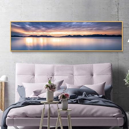 WSNDGWS Pinturas abstractas nórdicas, Puesta de Sol, Sala de ...