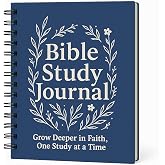 Bible Study Journal Spiral Bound for Men & Women – Sermon Notes, SOAP Study & Character Study, Church Notes, 100 GSM No-Bleed