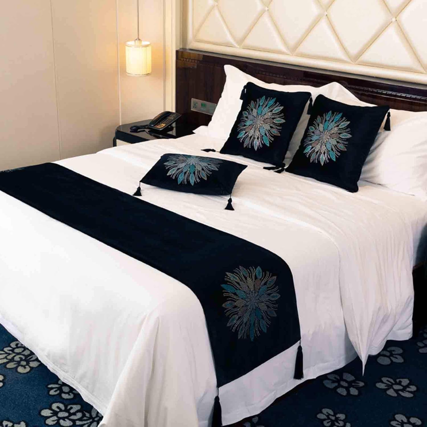 Bed Runners King Bed Runner Bedding Scarf Flower Protection Bed Flag