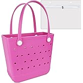 CLLTIV Tote Bag for Women - Large Rubber Beach Bag, Medium Waterproof Sandproof Travel Tote Bags for Beach Outdoor Sports