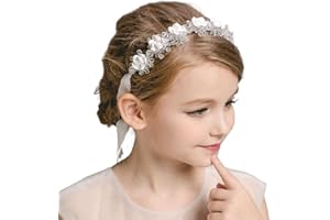 Papoopy Flower Girl Headpiece for Wedding, First Communion, Bridal, Hair Accessories (F9)