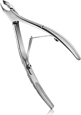 FERYES 2-in-1 Cuticle Nipper and Pusher, 6mm Full Jaw Stainless Steel