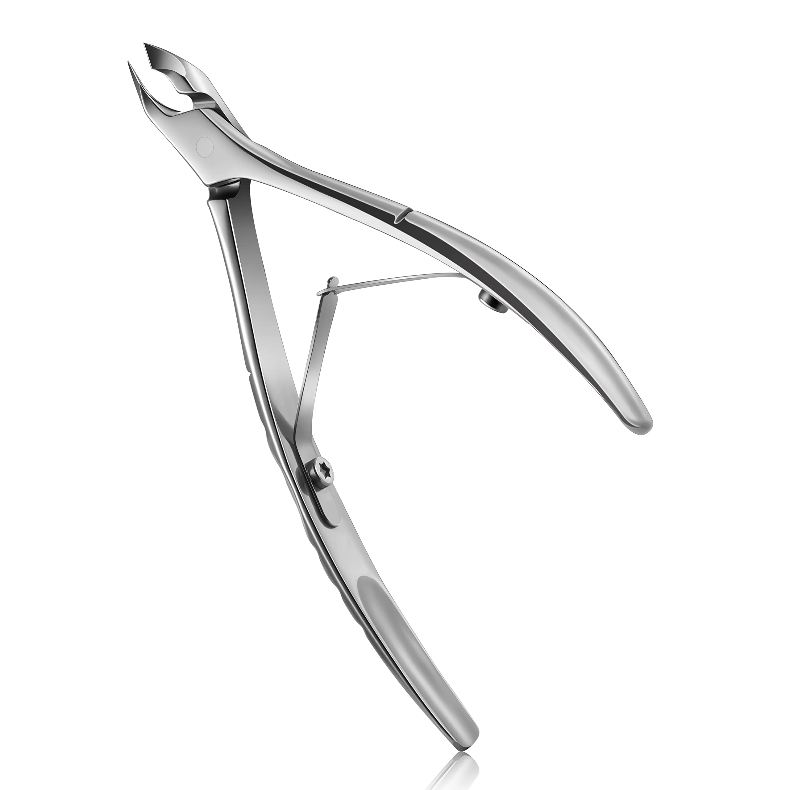 FERYES 2-in-1 Professional Cuticle Trimmer, 6mm Full Jaw Cuticle Nipper, Stainless Steel Cuticle Remover Tool