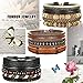 FUNRUN JEWELRY 12Pcs Leather Bracelets Set for Men Women Wood Bead Bracelets 7-8.5inches Adjustable (A: 12PCS Style1)